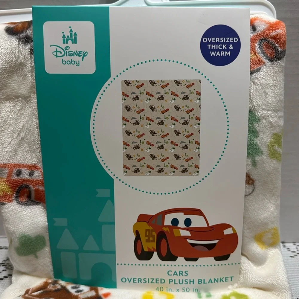 Disney Baby Cars Infant Toddler Oversized Plush Blanket Lightning McQueen Mater